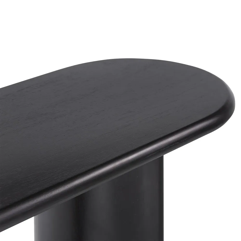 Paris Oval Console Table - Black, Acacia Wood