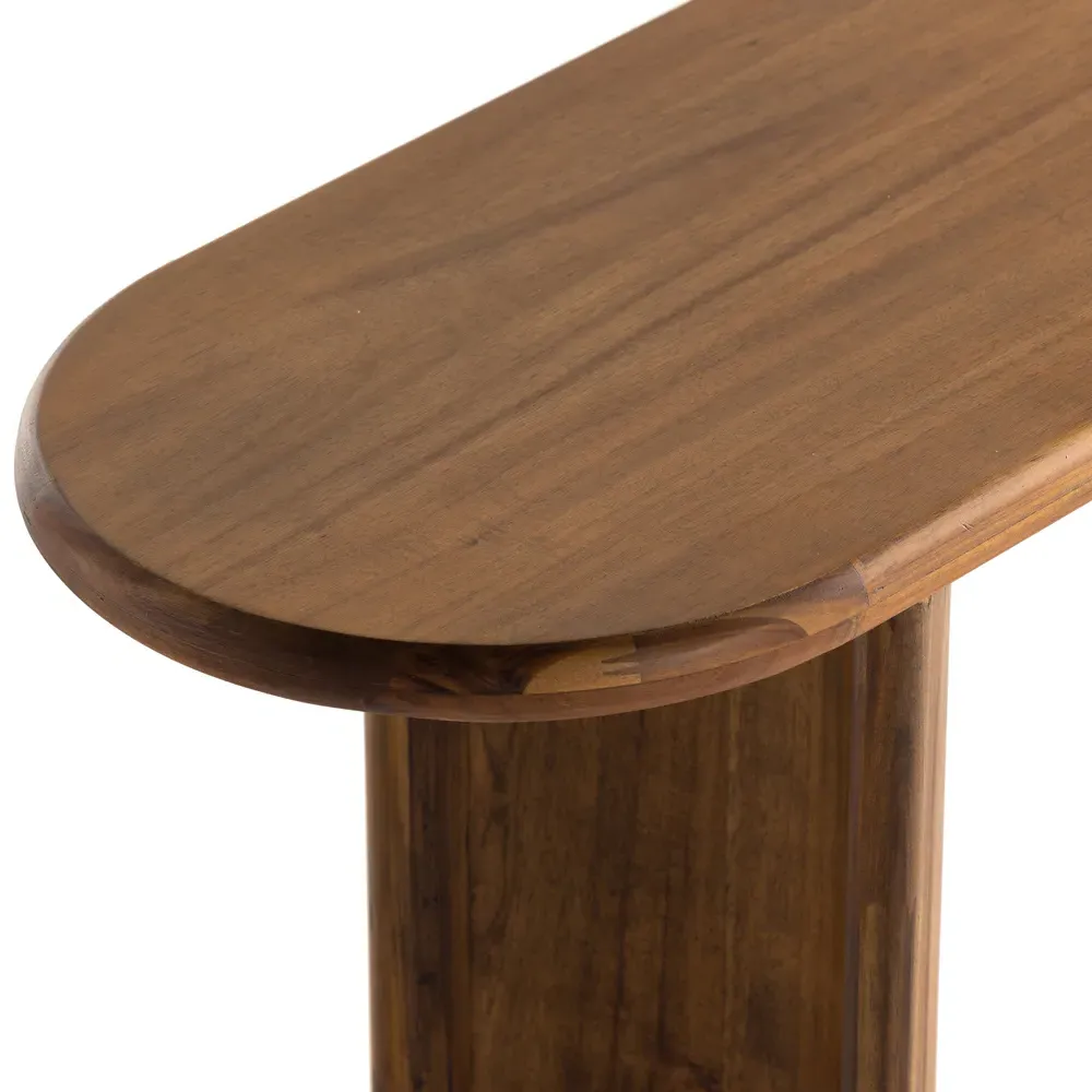 Paris Oval Console Table - Light Brown, Acacia Wood