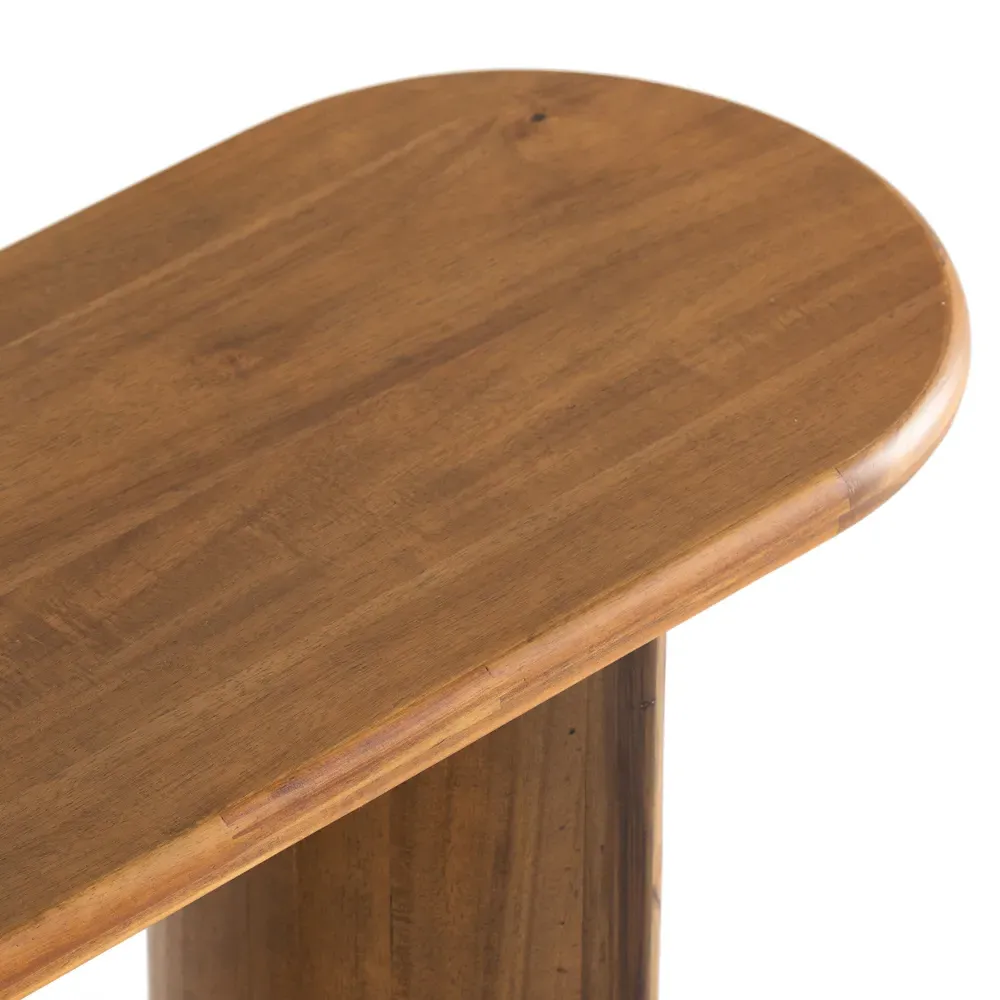 Paris Oval Console Table - Light Brown, Acacia Wood