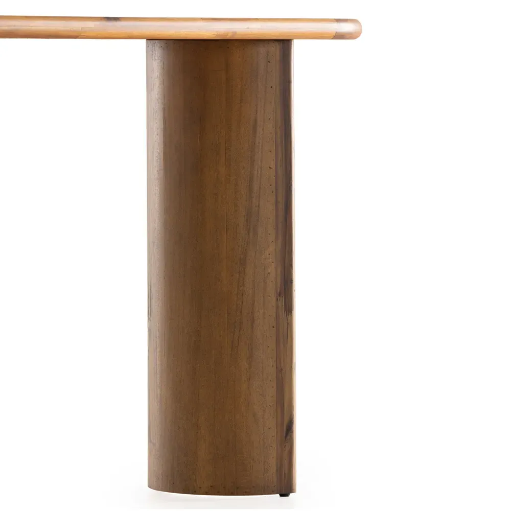 Paris Oval Console Table - Light Brown, Acacia Wood