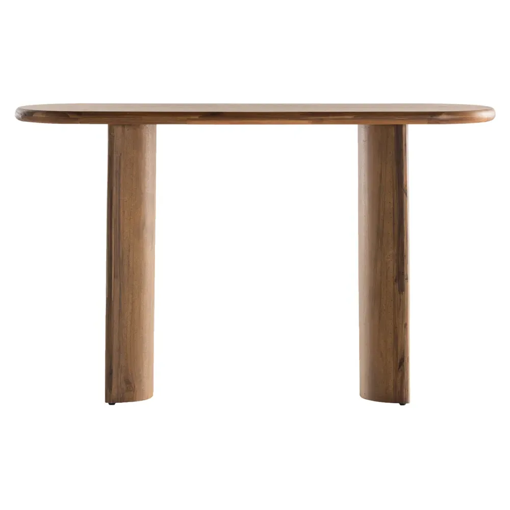 Paris Oval Console Table - Light Brown, Acacia Wood image