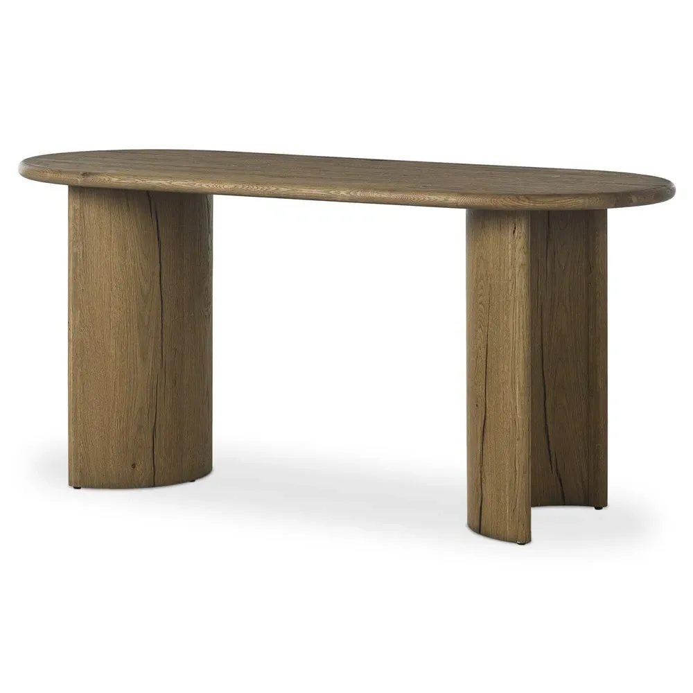 Paris Oval Desk - Light Brown, Oak