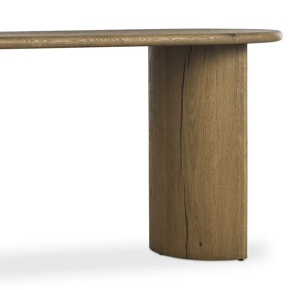 Paris Oval Desk - Light Brown, Oak