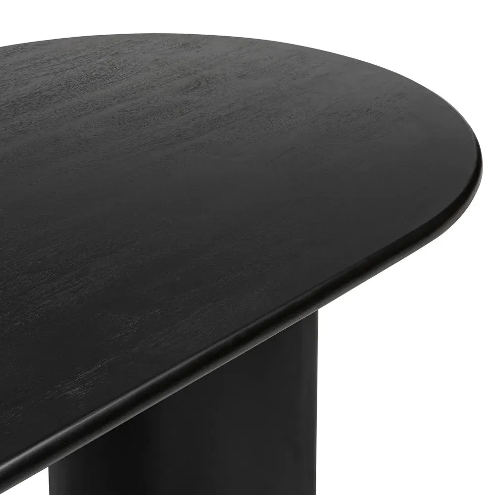 Paris Oval Dining Table - Black, Acacia Wood