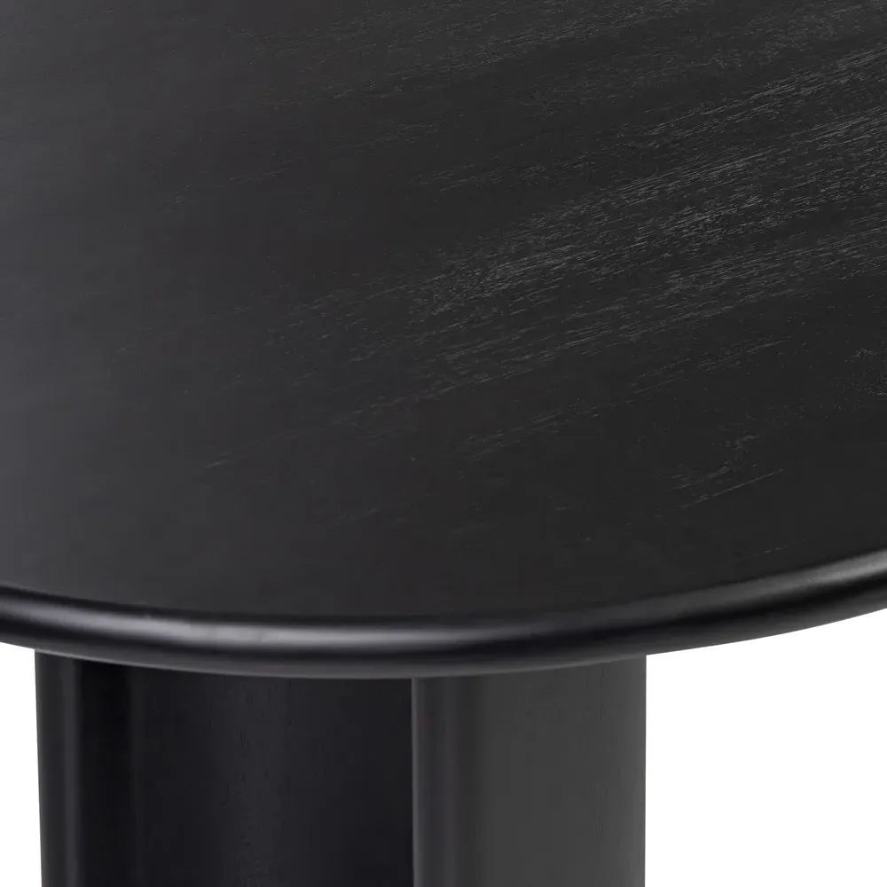 Paris Oval Dining Table - Black, Acacia Wood