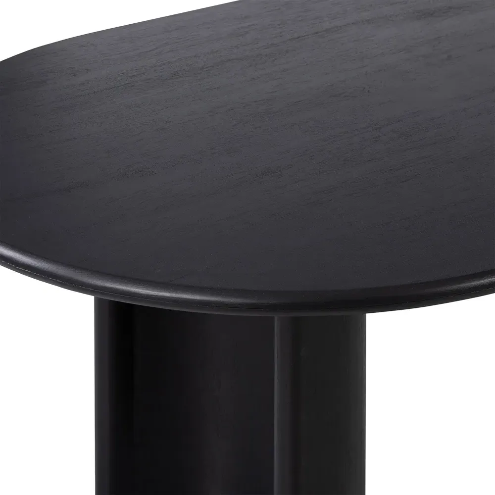 Paris Oval Dining Table - Black, Acacia Wood