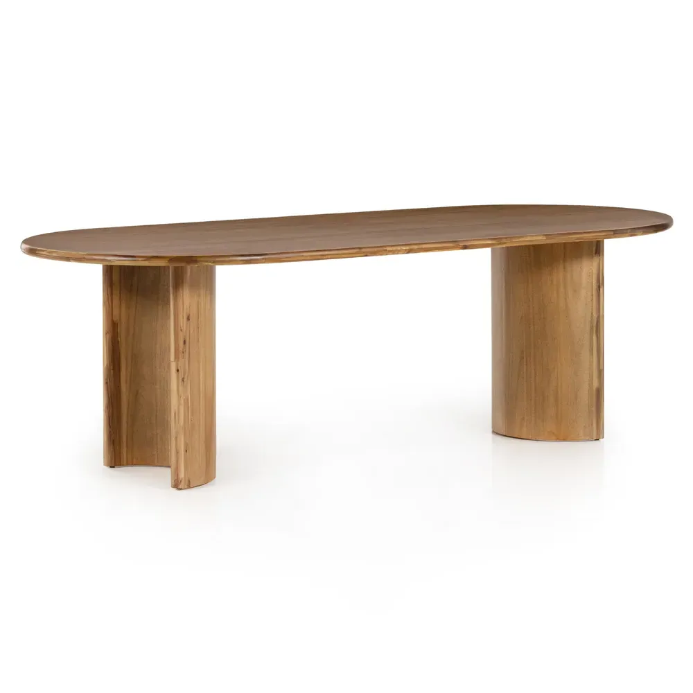 Paris Oval Dining Table - Light Brown, Acacia Wood
