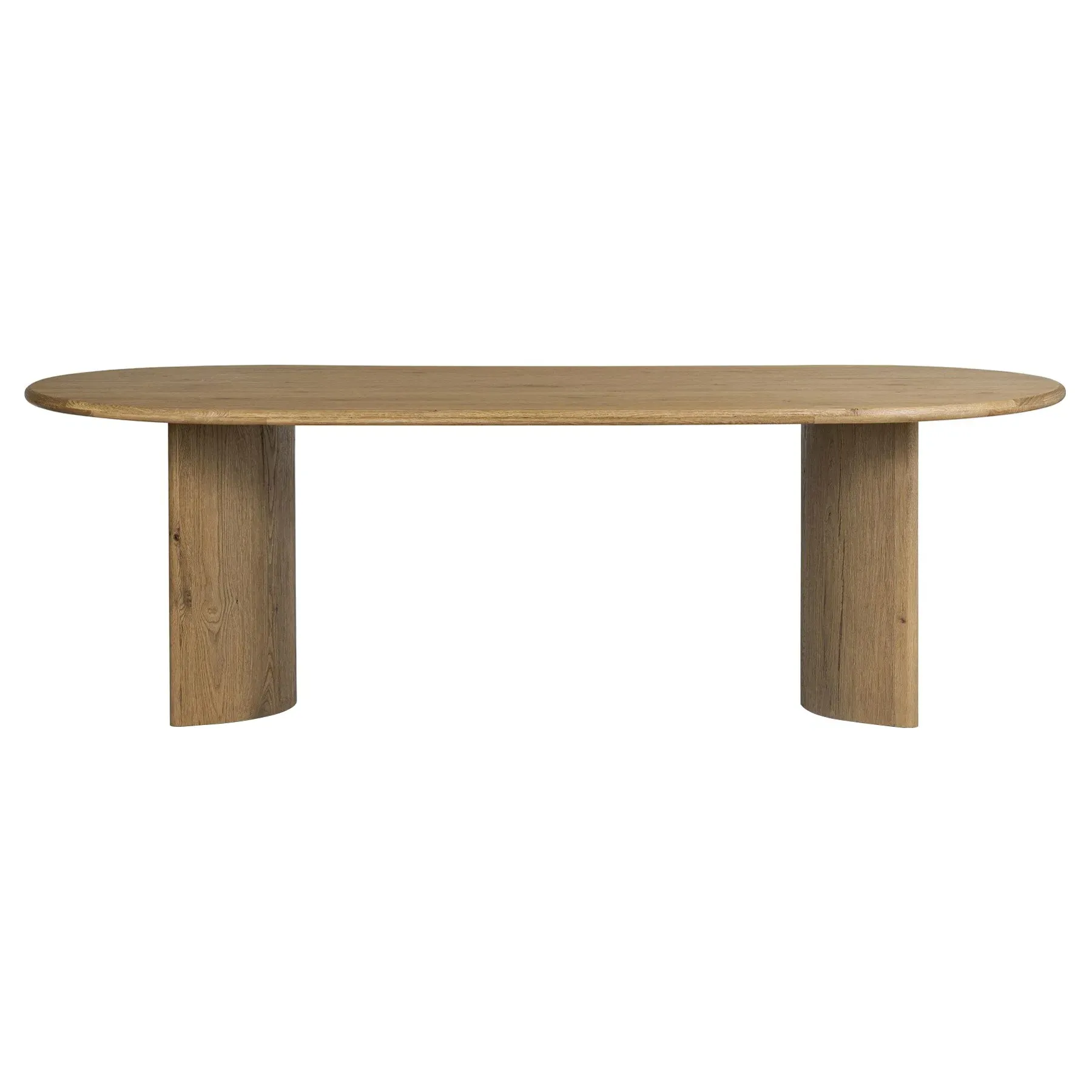 Paris Oval Dining Table - Worn Brown, Oak Wood