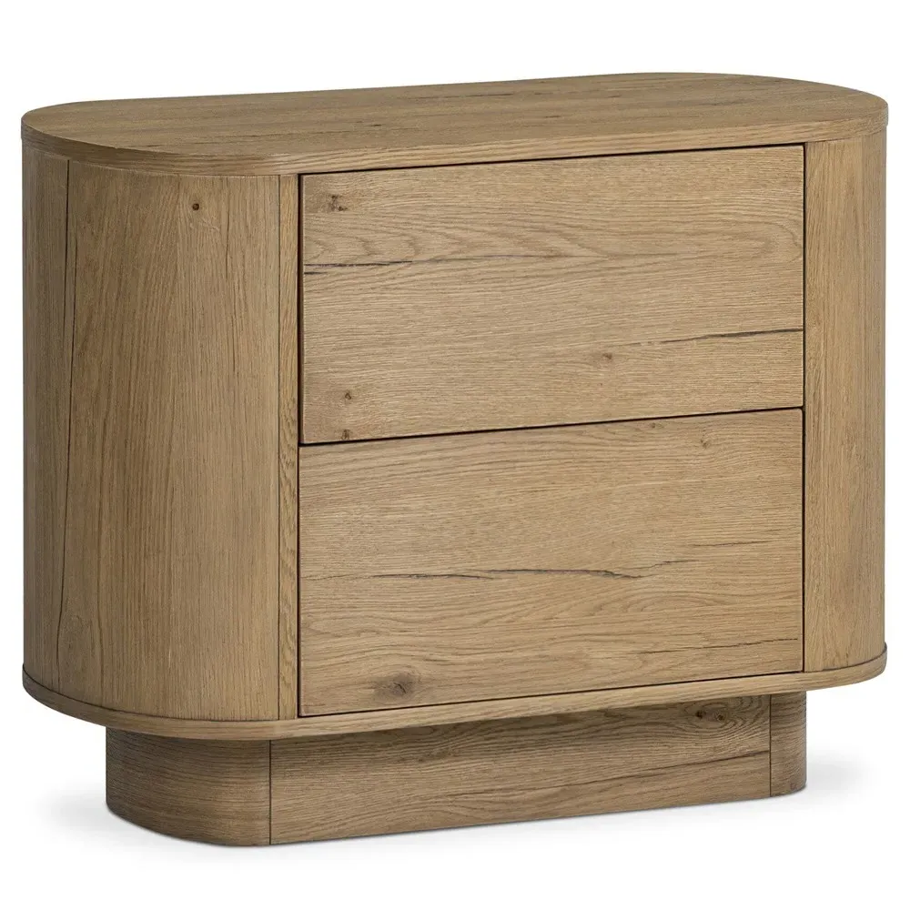 Paris Oval Nightstand - Worn Oak