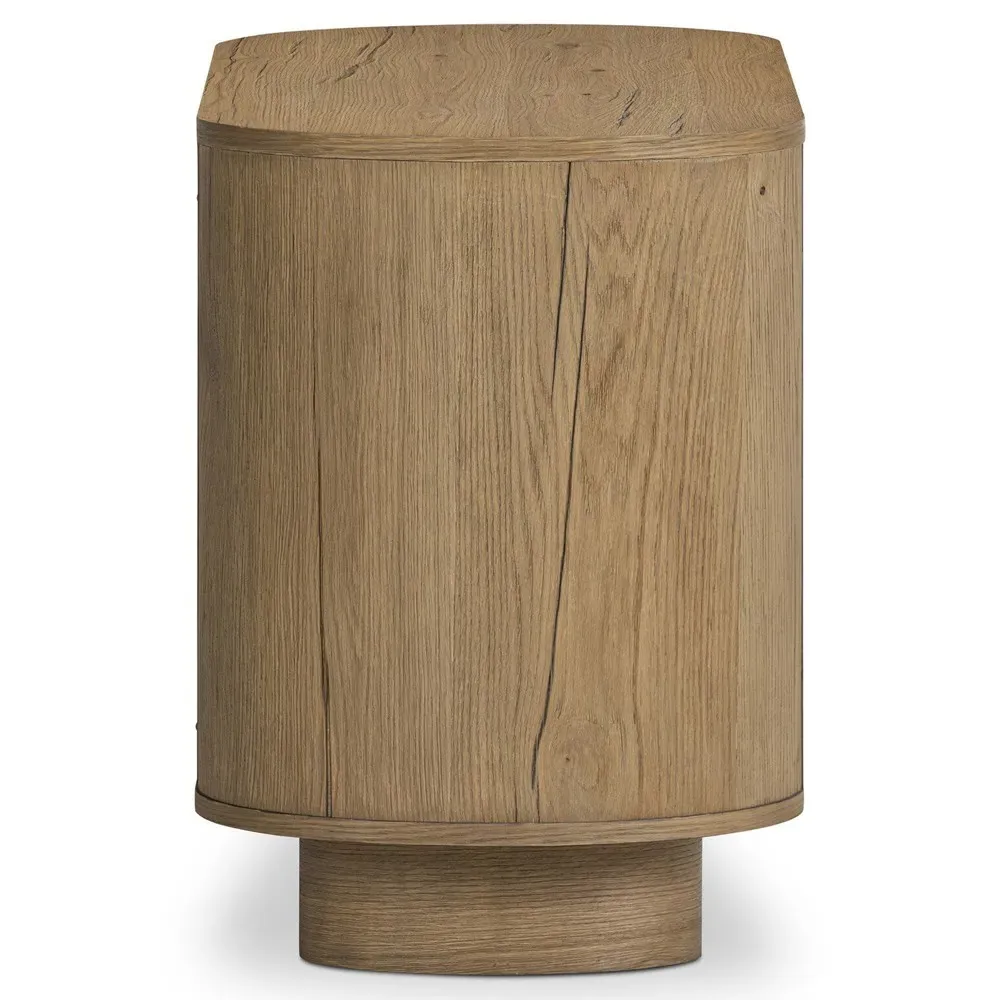 Paris Oval Nightstand - Worn Oak
