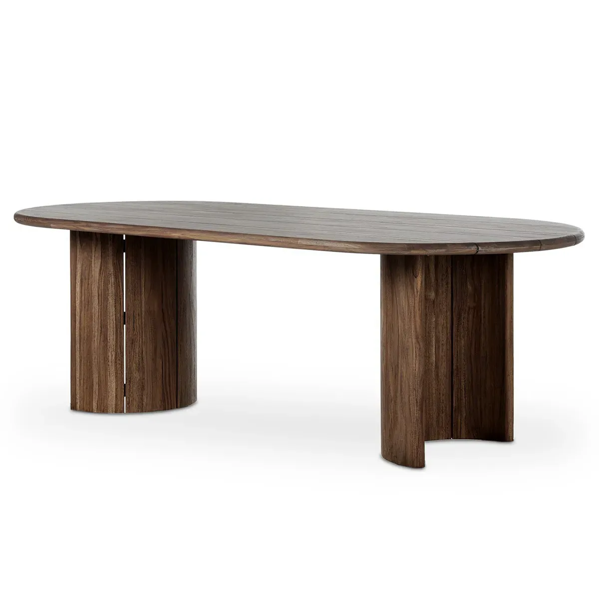 Paris Oval Outdoor Dining Table - Brown, Teak