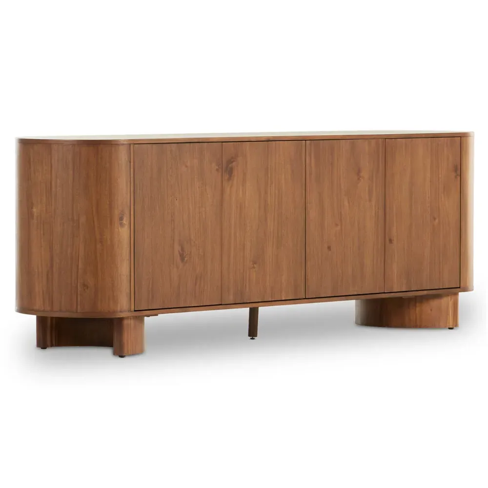 Paris Oval Sideboard - Brown, Acacia Wood