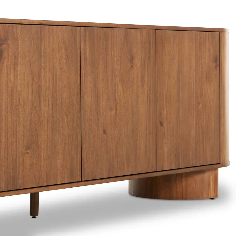 Paris Oval Sideboard - Brown, Acacia Wood