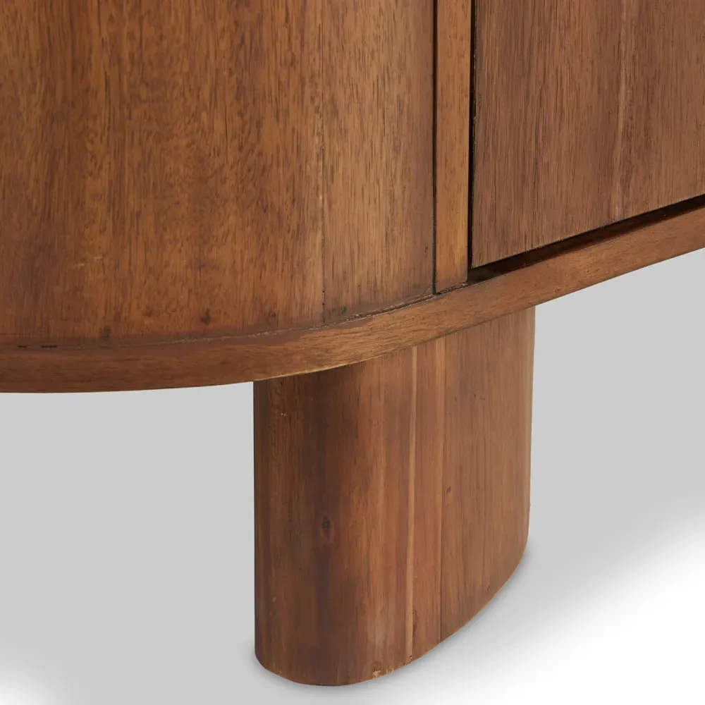 Paris Oval Sideboard - Brown, Acacia Wood