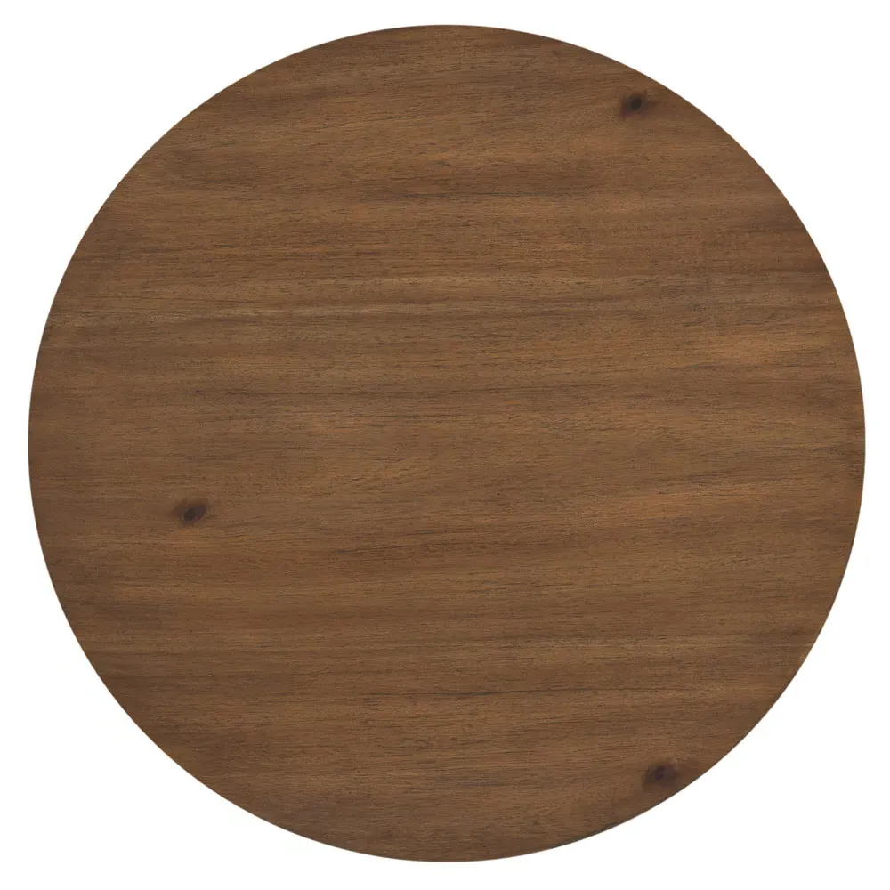 Paris Round Side Table - Brown, Acacia Wood
