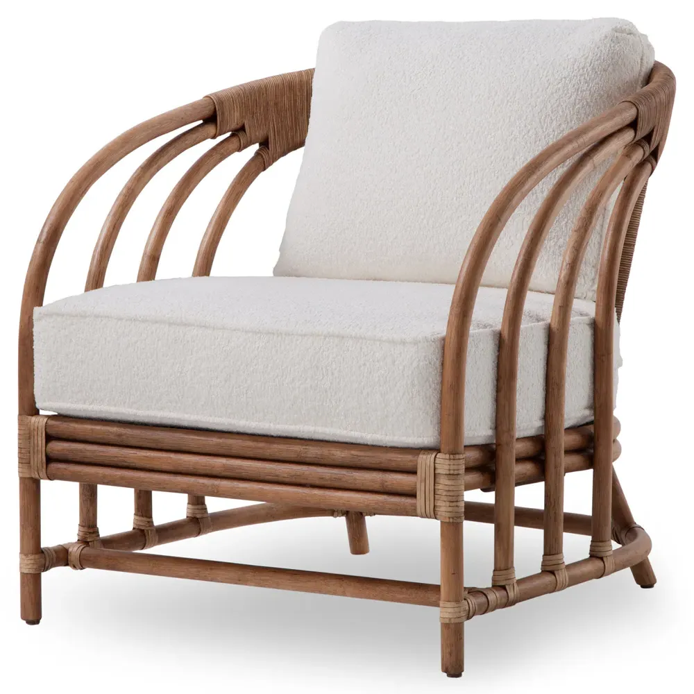 Parker Arm Chair - Cream, Rattan