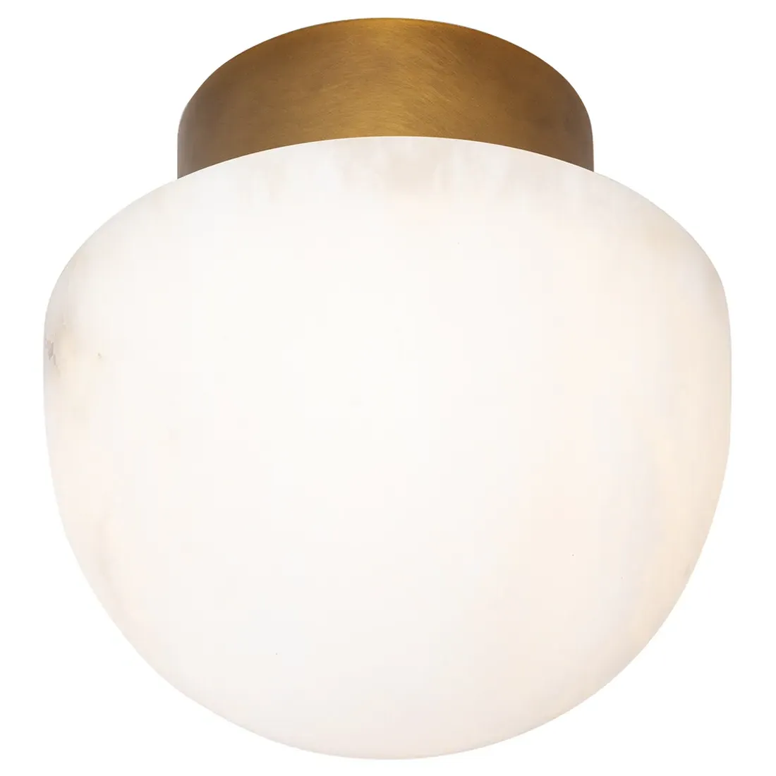 Parker Flush Mount Ceiling Light - Natural Brass, Alabaster