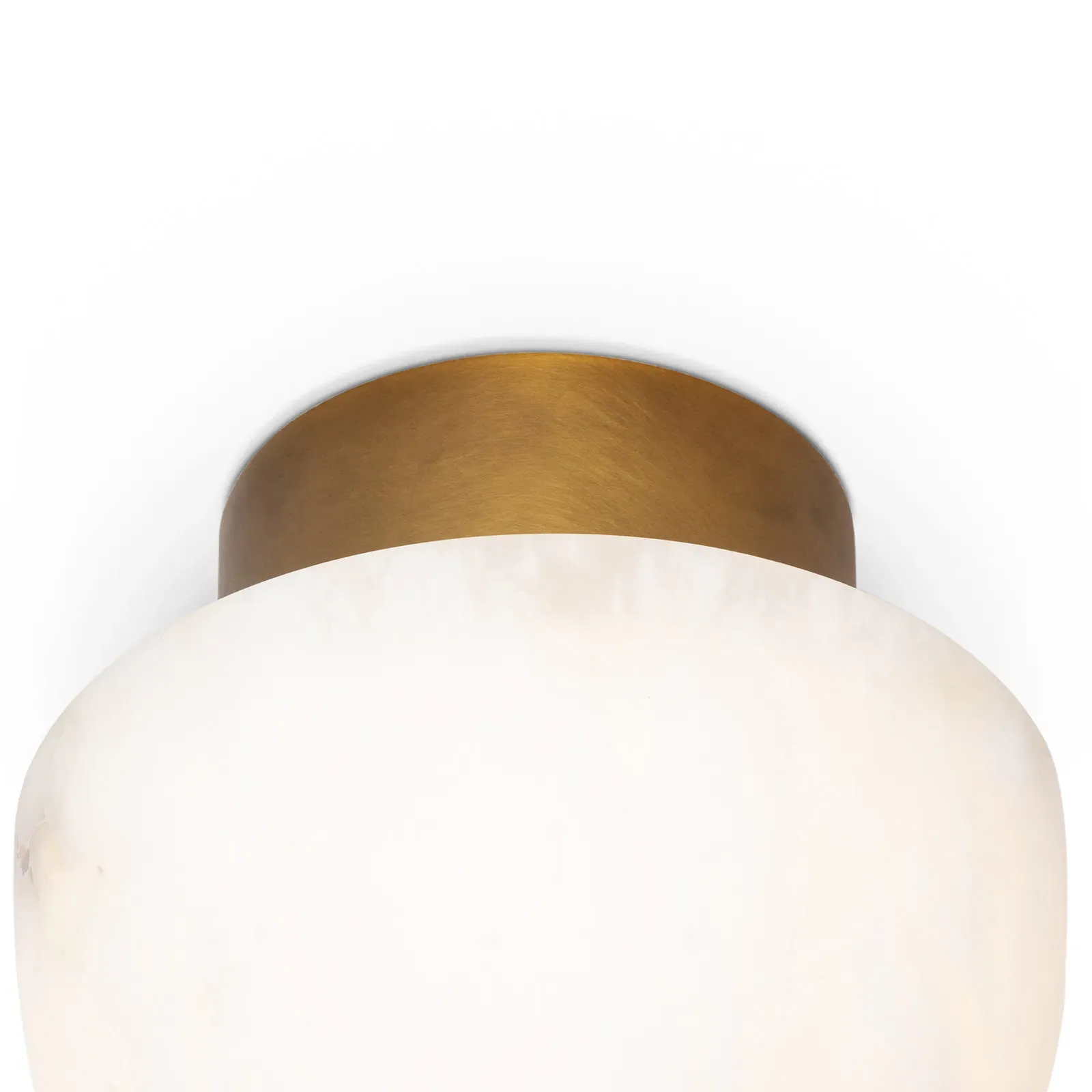 Parker Flush Mount Ceiling Light - Natural Brass, Alabaster
