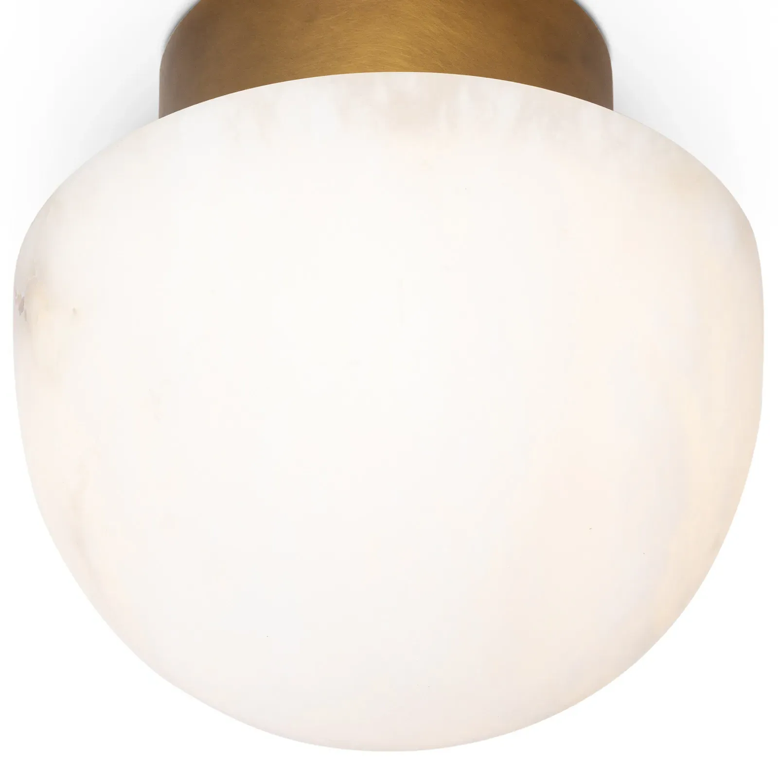 Parker Flush Mount Ceiling Light - Natural Brass, Alabaster