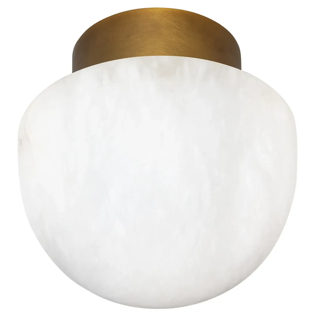 Parker Flush Mount Ceiling Light - Natural Brass, Alabaster image