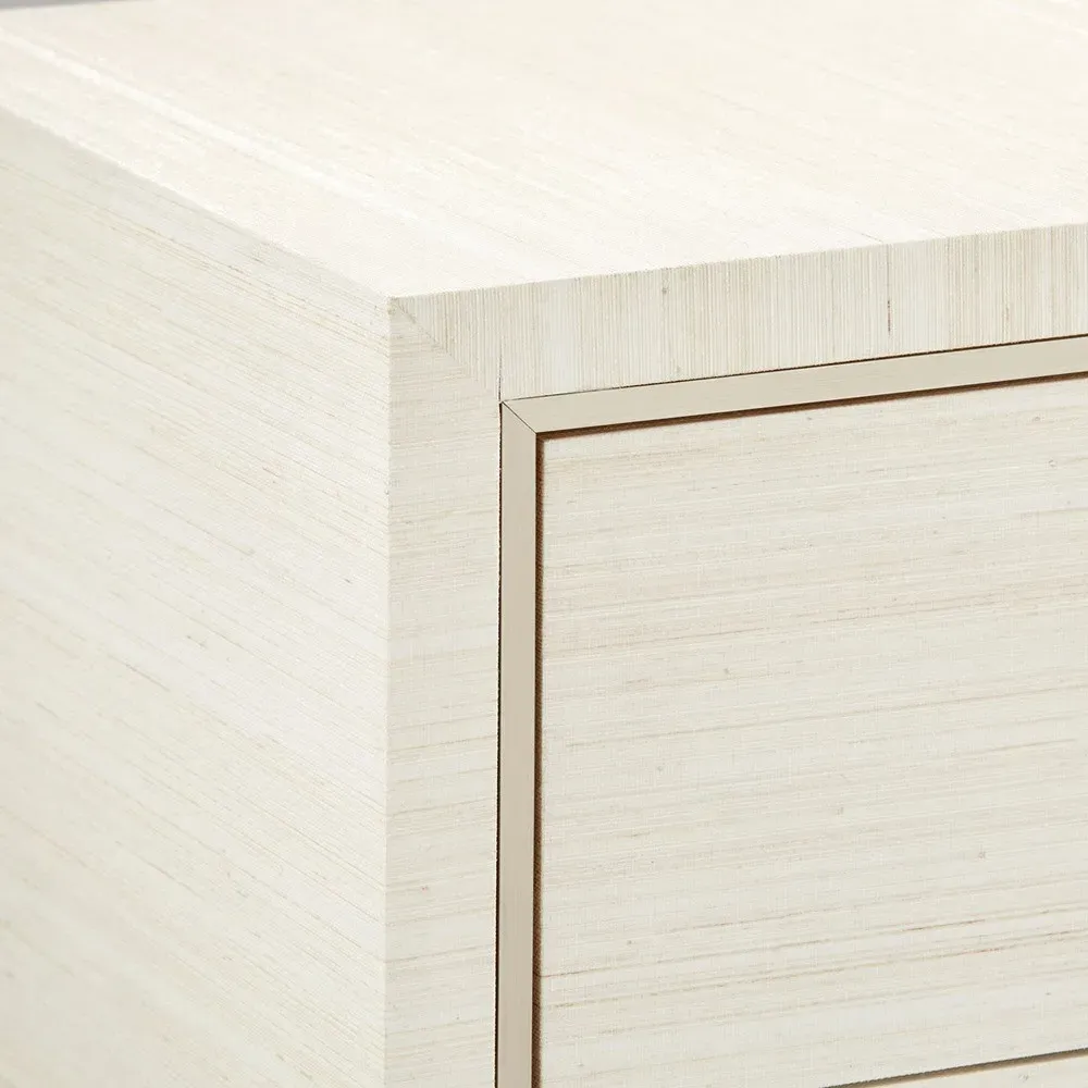 Parker Triple Dresser - Light Natural Shimmer, Grasscloth