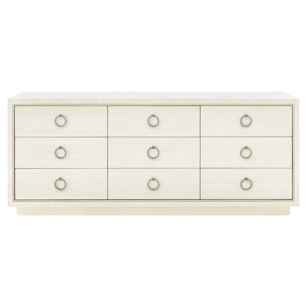Parker Triple Dresser - Light Natural Shimmer, Grasscloth image