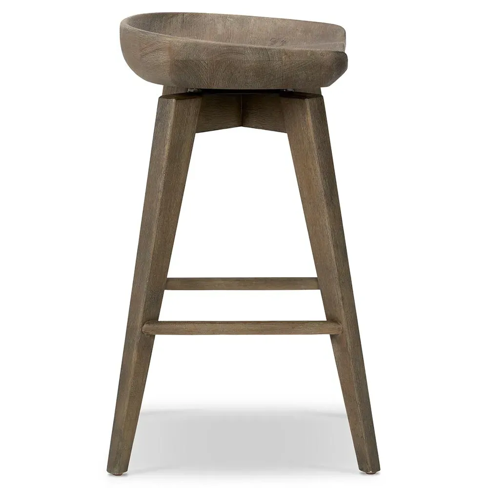 Parnel Swivel Backless Counter Stool - Brown