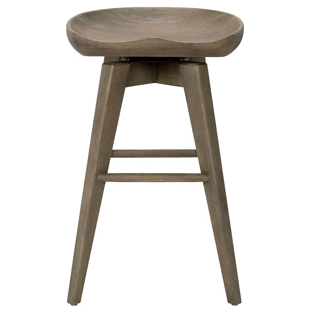 Parnel Swivel Backless Counter Stool - Brown image