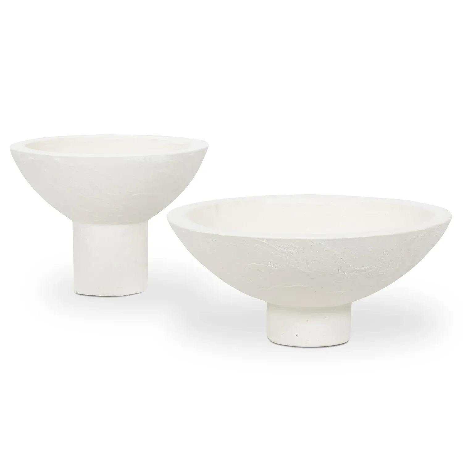 Parrey Outdoor Pot Planter Set - White, Concrete
