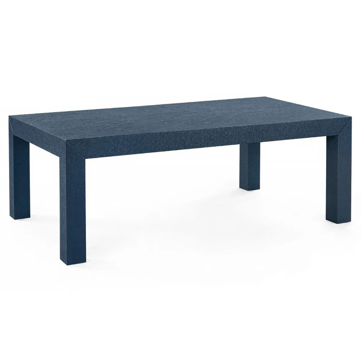 Parsons Rectangular Coffee Table - Deep Navy, Grasscloth