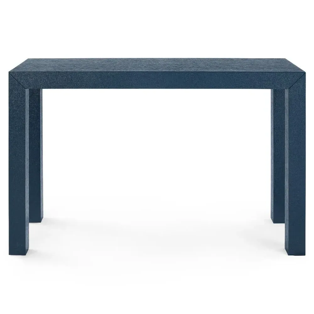 Parsons Small Console Table - Deep Navy, Grasscloth