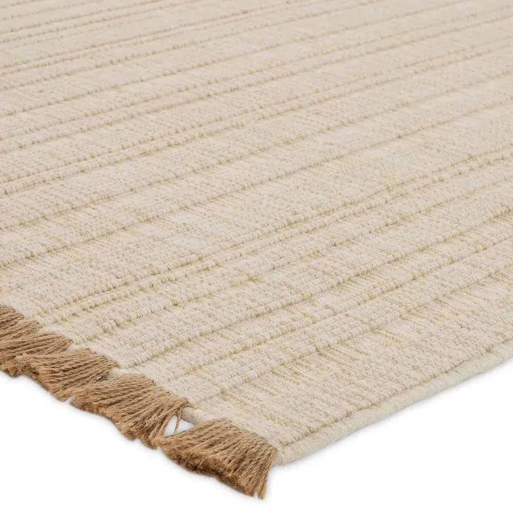 Pascal Textured Solid Rug - Cream, Jute