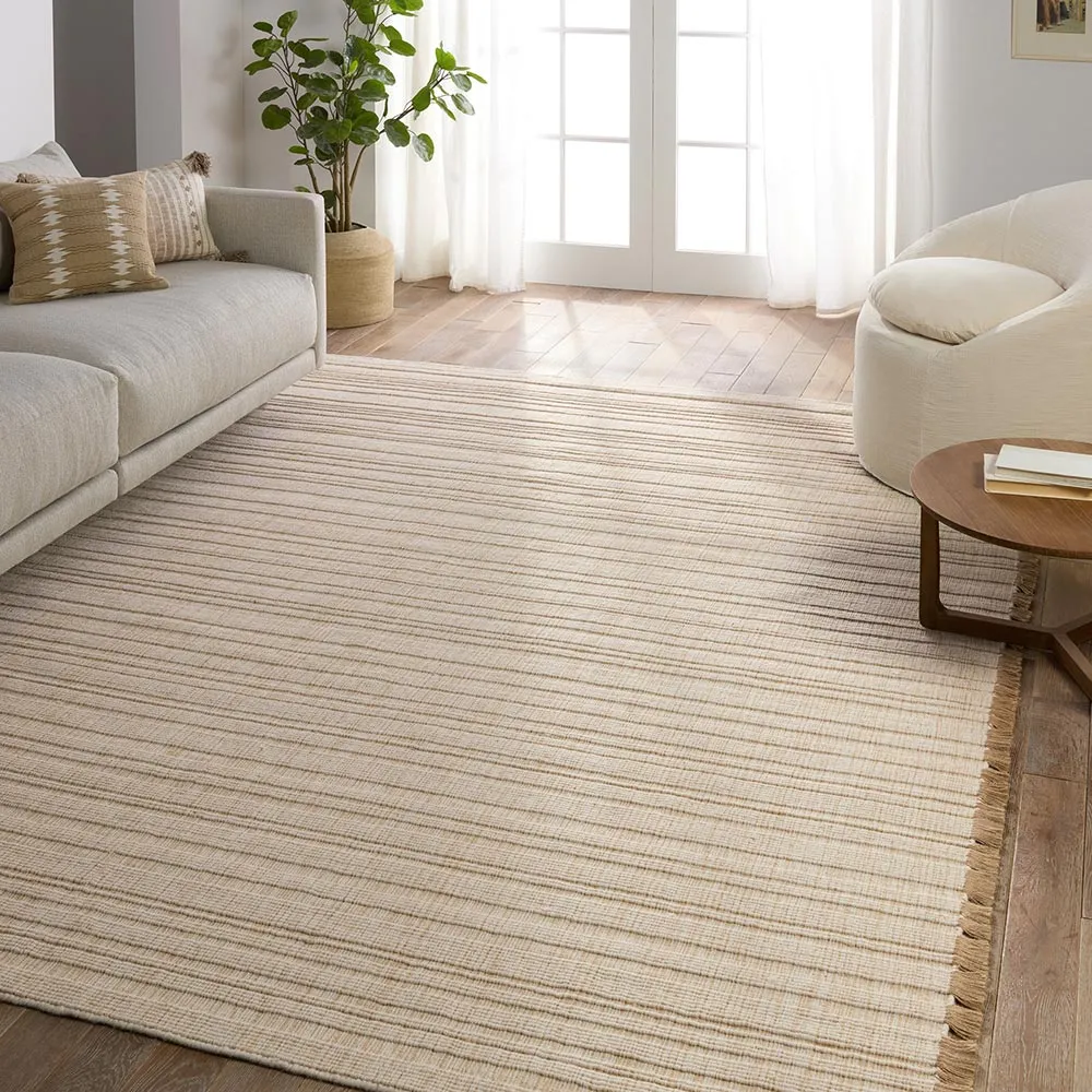 Pascal Textured Solid Rug - Cream, Jute