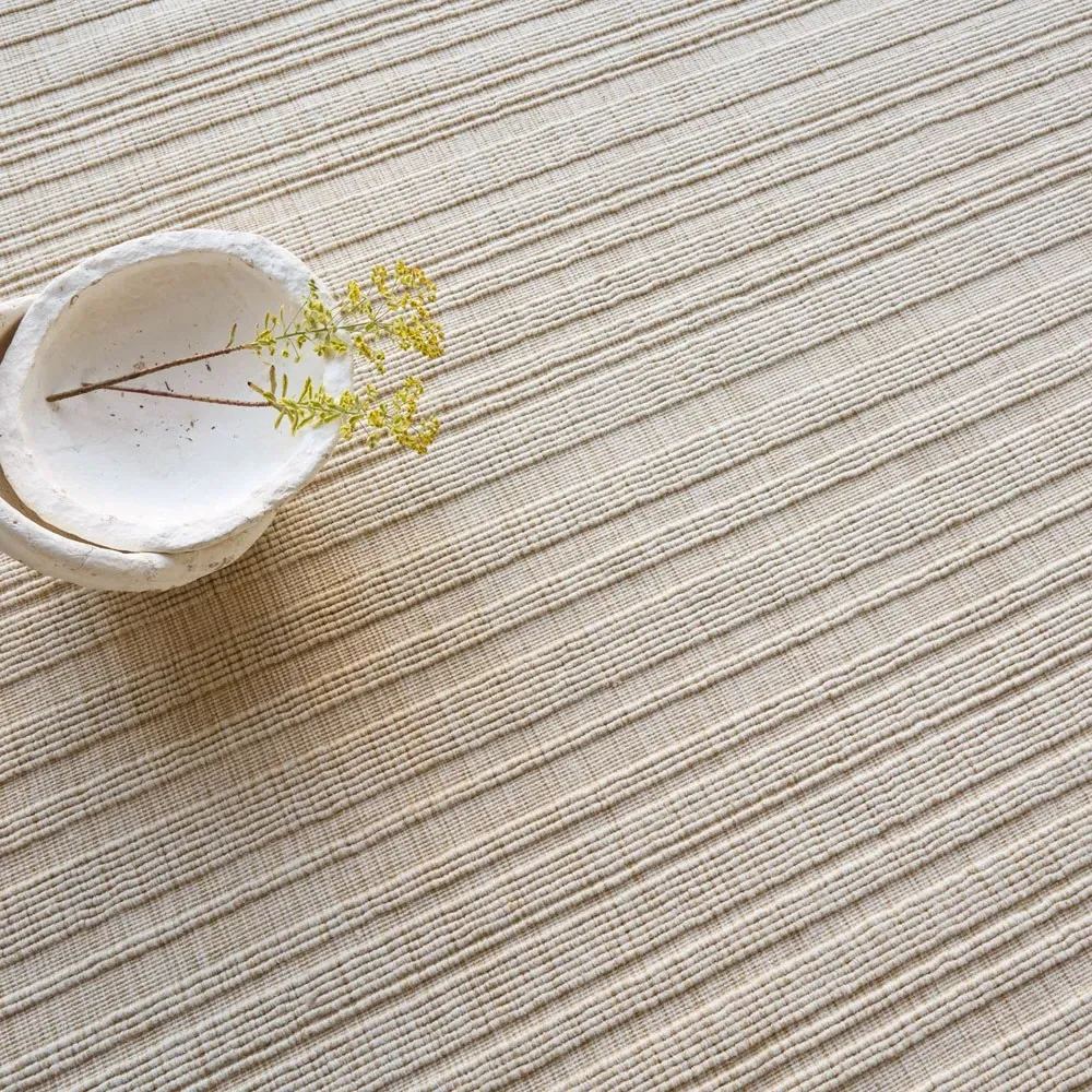 Pascal Textured Solid Rug Sample - Cream, Jute