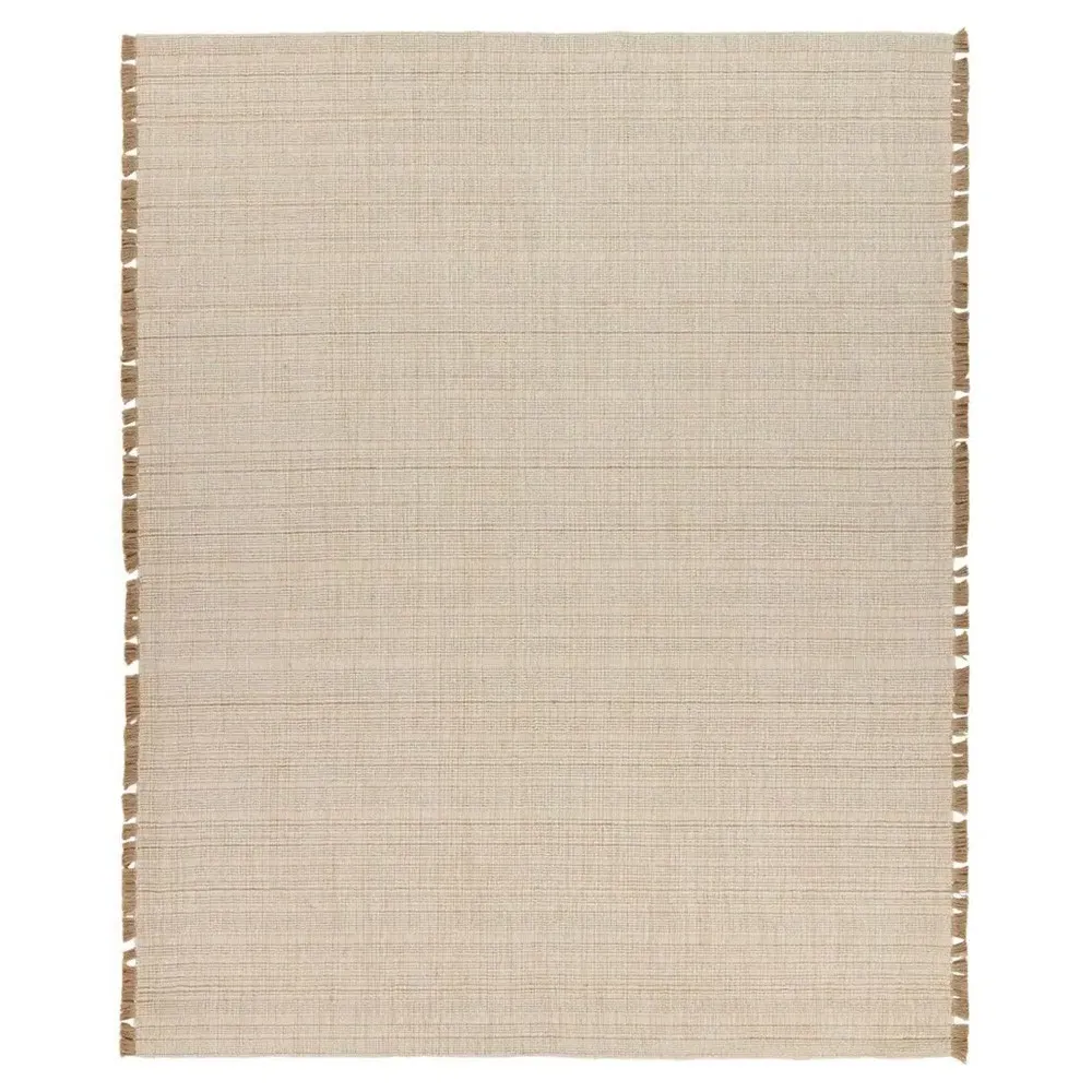 Pascal Textured Solid Rug Sample - Cream, Jute image