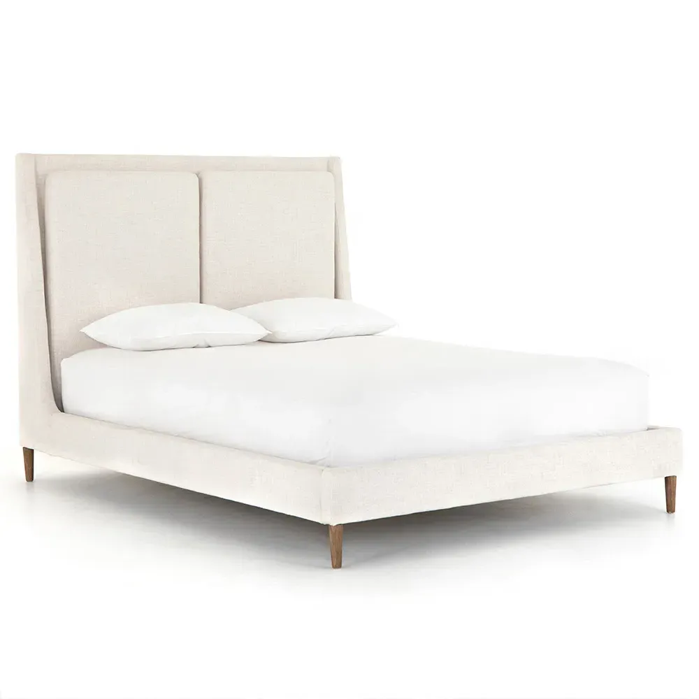 Patrice King Size Bed Frame - Beige, Parawood