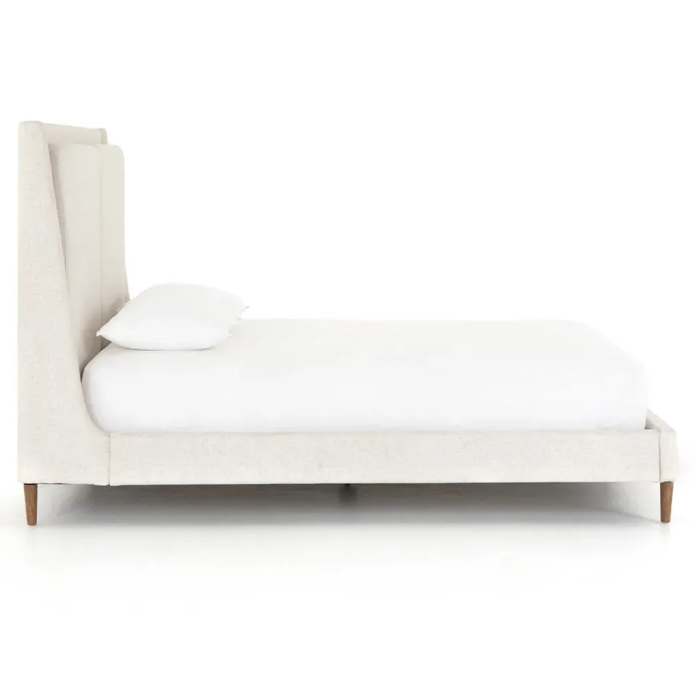 Patrice King Size Bed Frame - Beige, Parawood