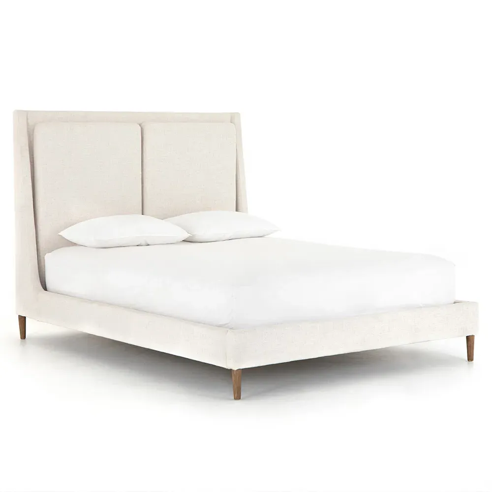 Patrice Queen Size Bed Frame - Beige, Parawood