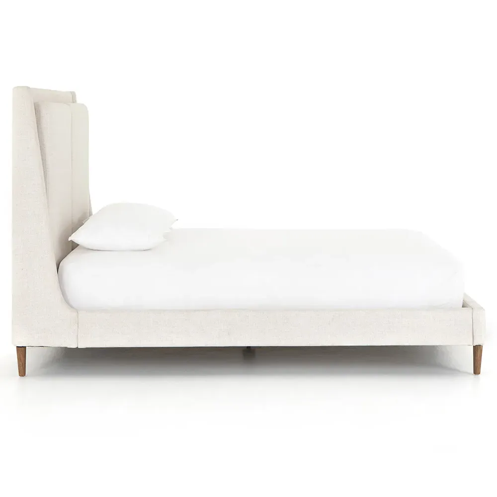 Patrice Queen Size Bed Frame - Beige, Parawood