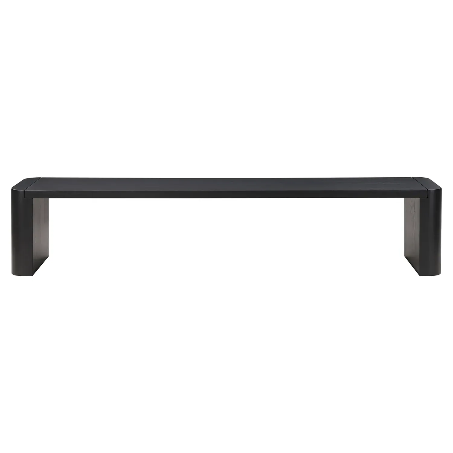 Patton Large Dining Bench - Black, Oak Wood image