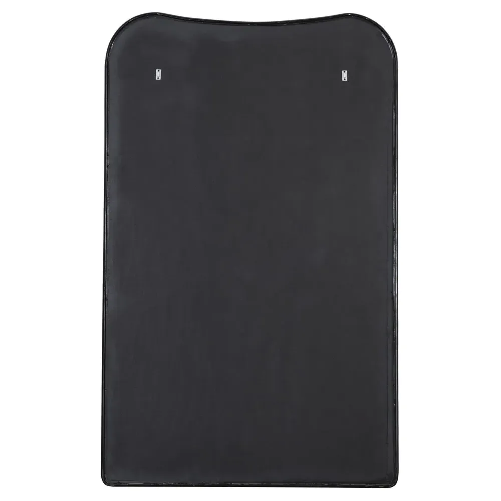 Patz Arched Floor Mirror - Black, Aluminum