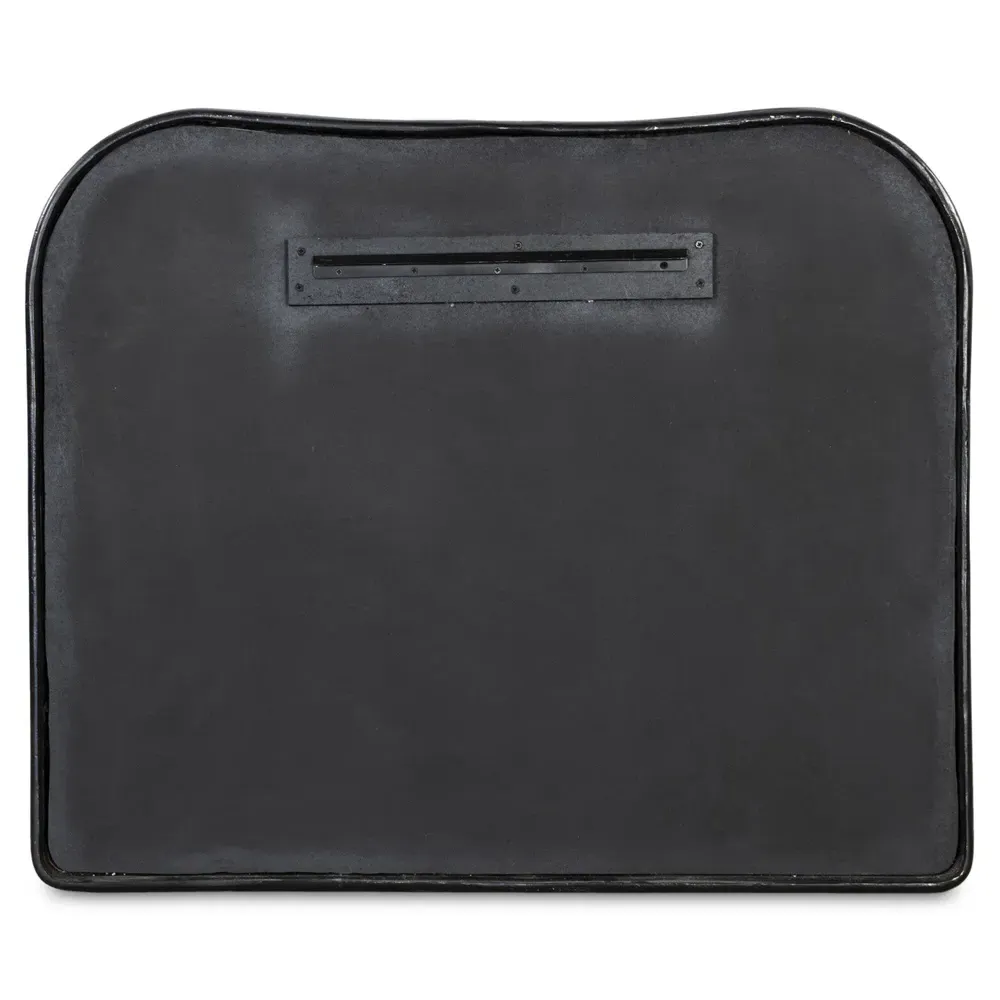 Patz Arched Mantel Mirror - Black, Aluminum