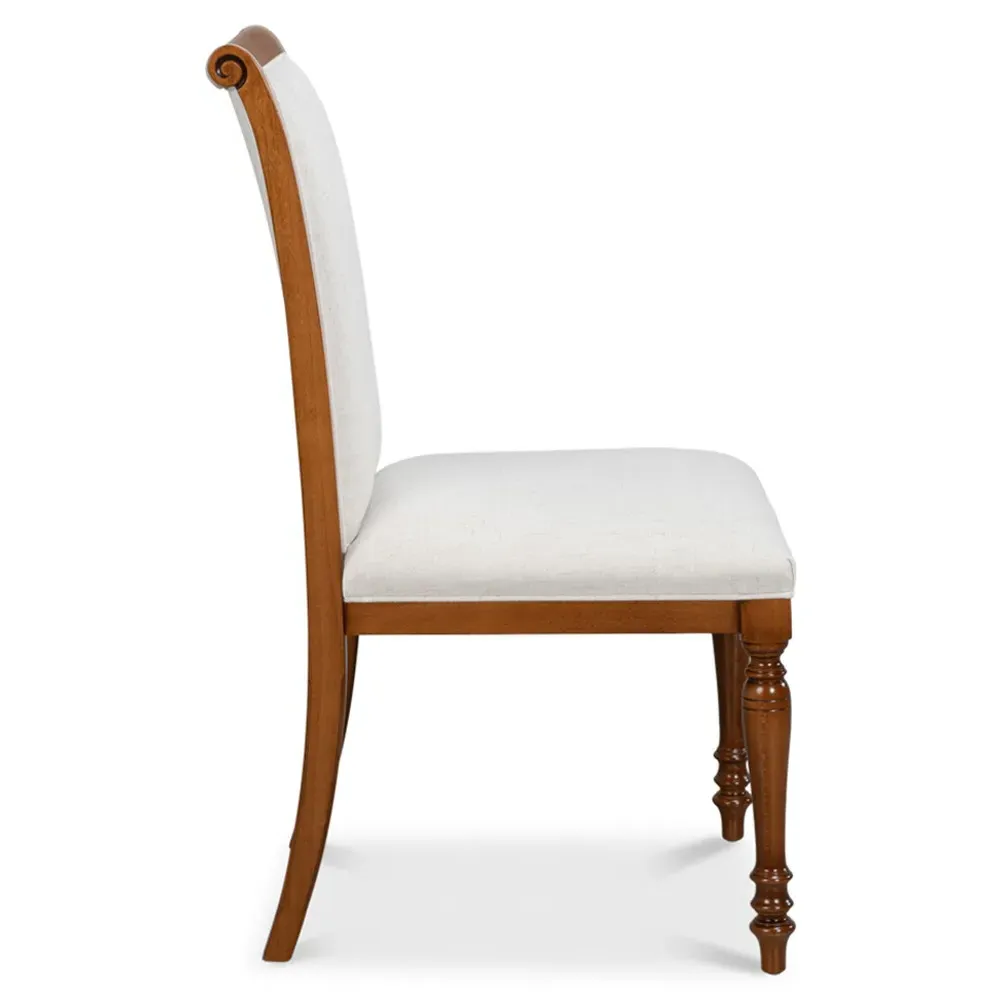 Paula Dining Chair - Cream, Linen