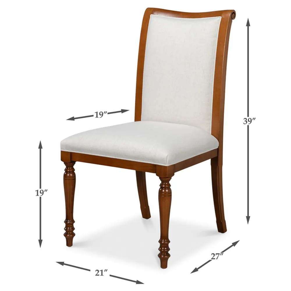 Paula Dining Chair - Cream, Linen