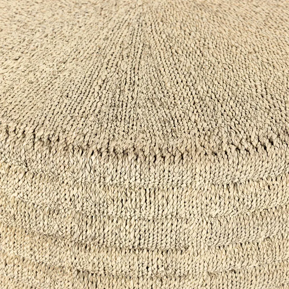 Paula Round Drum Coffee Table - Beige, Pandan Rope