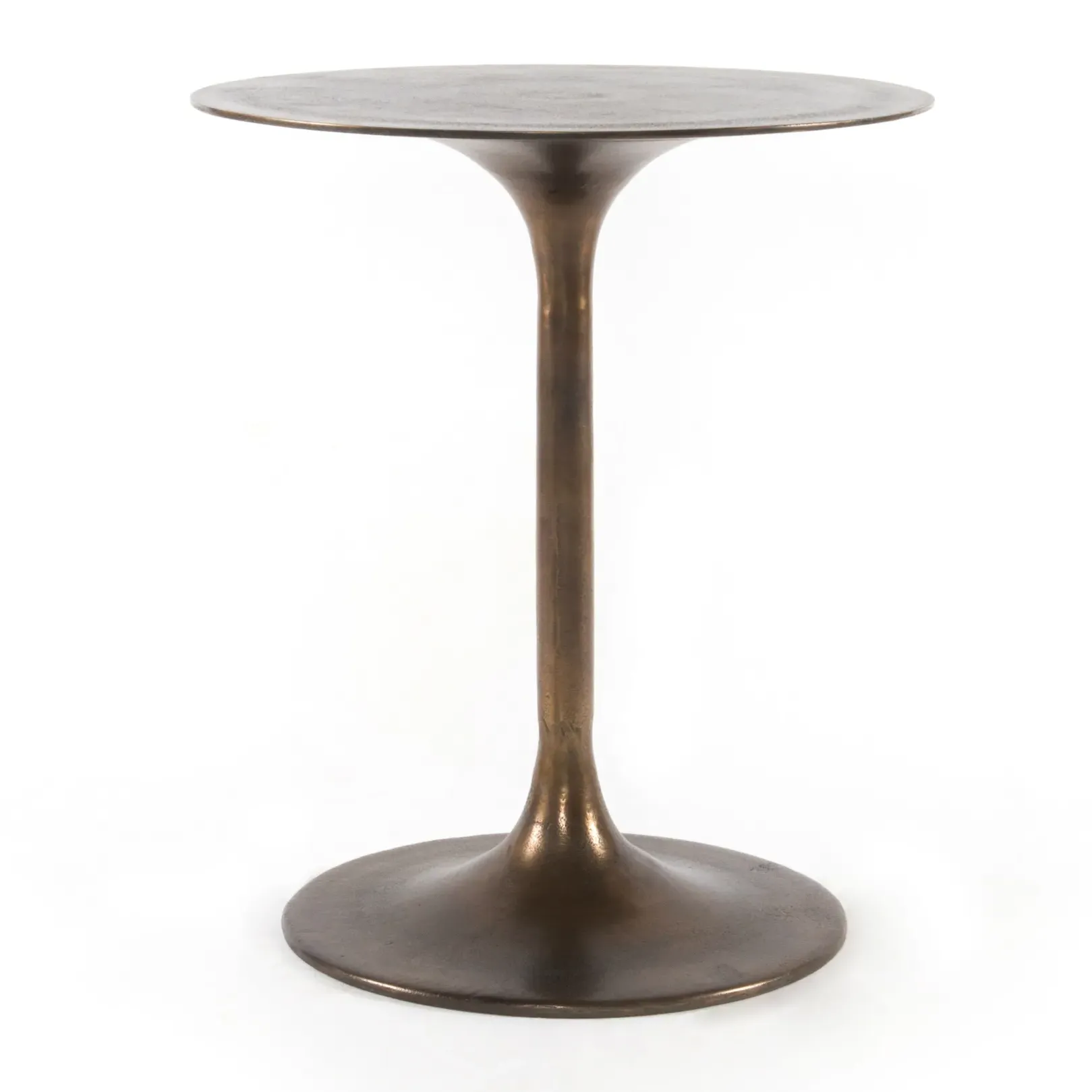 Paula Round Tulip Side Table - Antique Rust, Aluminum image