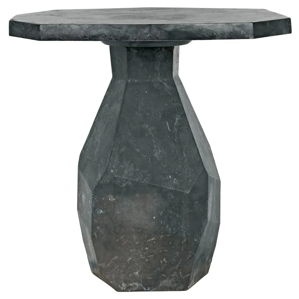 Paula Side Table - Black, Marble