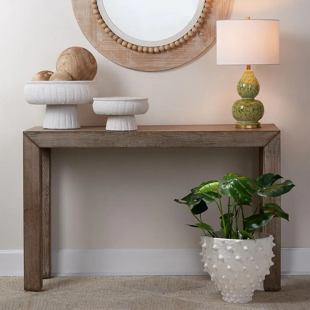 Paula Spike Decorative Vase - White, Ceramic