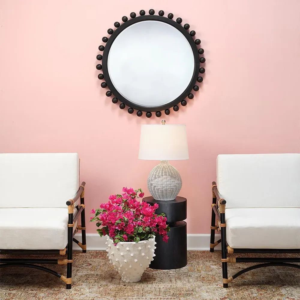 Paula Spike Decorative Vase - White, Ceramic