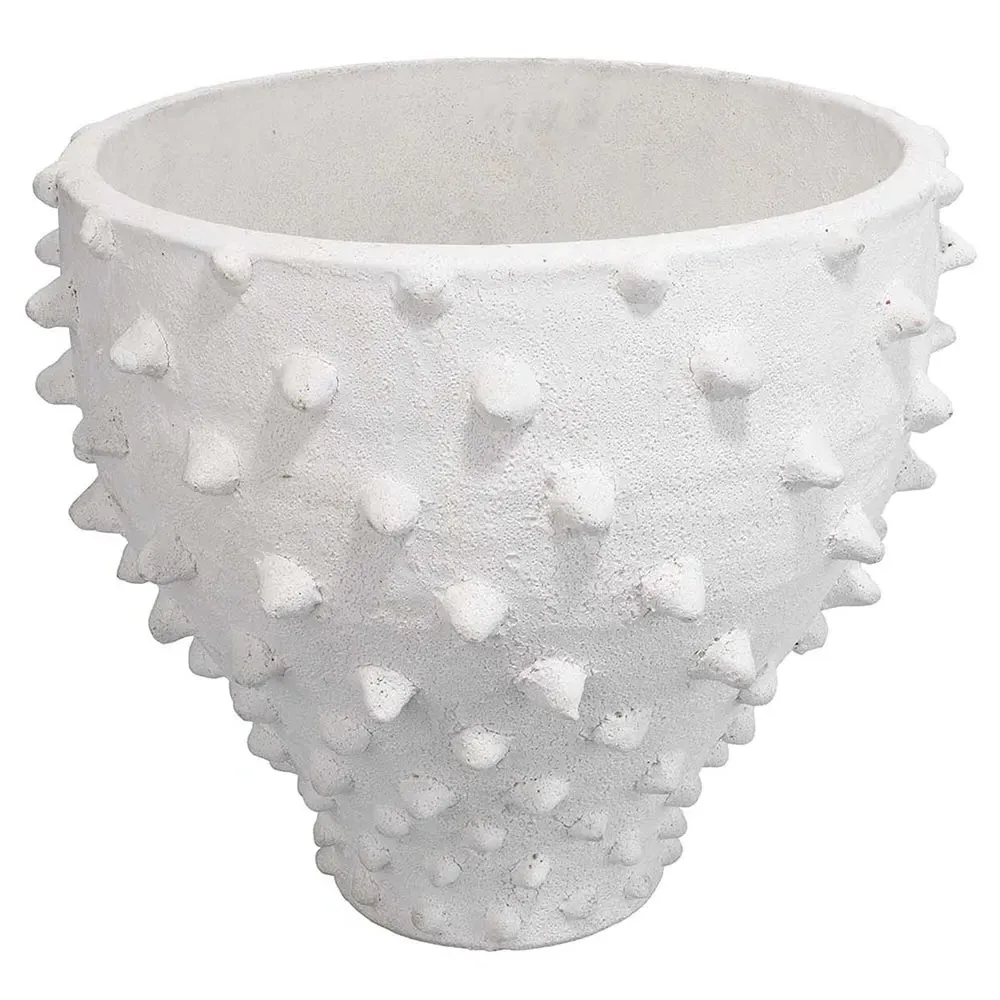 Paula Spike Decorative Vase - White, Ceramic